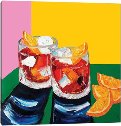 Negronis Canvas Art Print - Cocktail & Mixed Drink Art