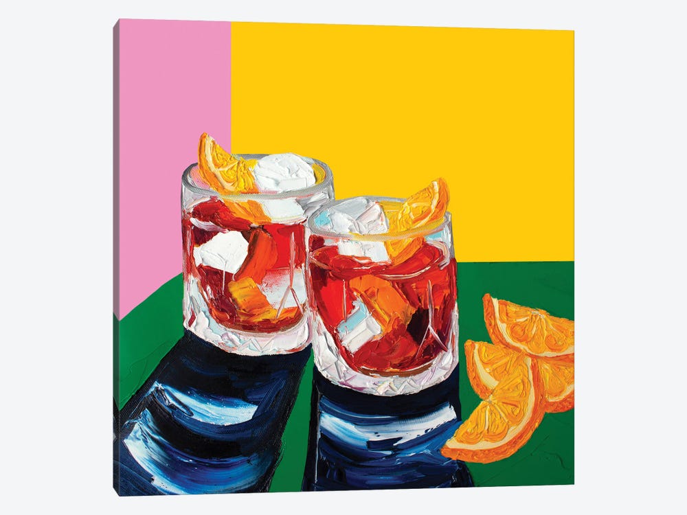 Negronis by Alice Straker 1-piece Canvas Wall Art