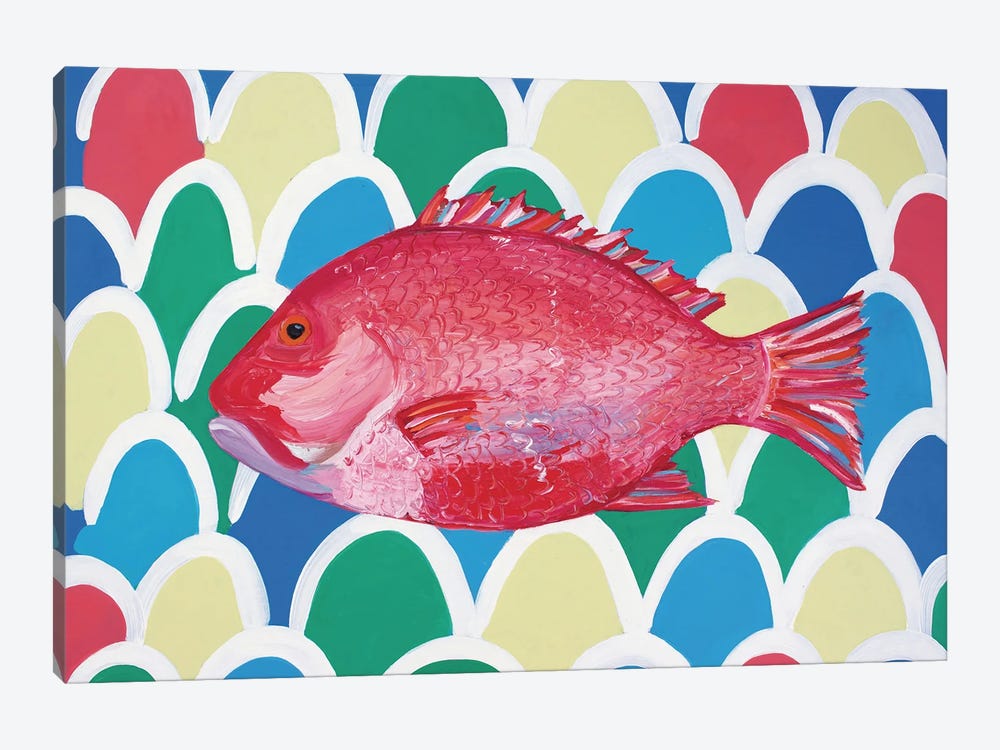 Red Snapper by Alice Straker 1-piece Canvas Wall Art