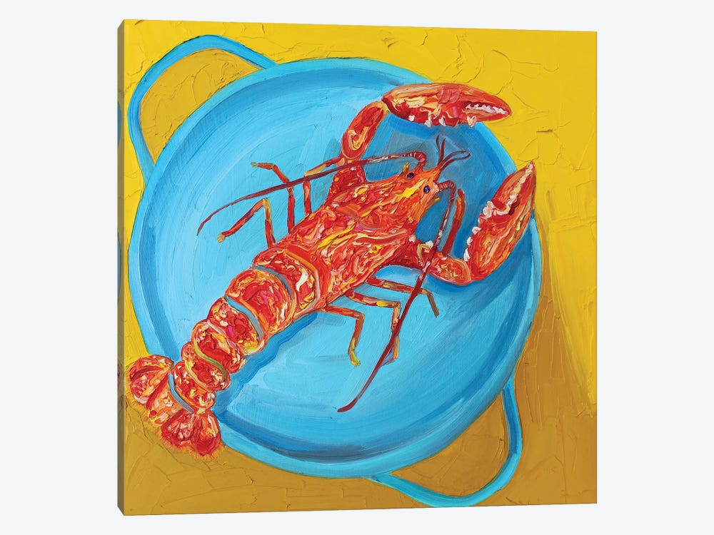 Orange Lobster In A Pot by Alice Straker 1-piece Art Print