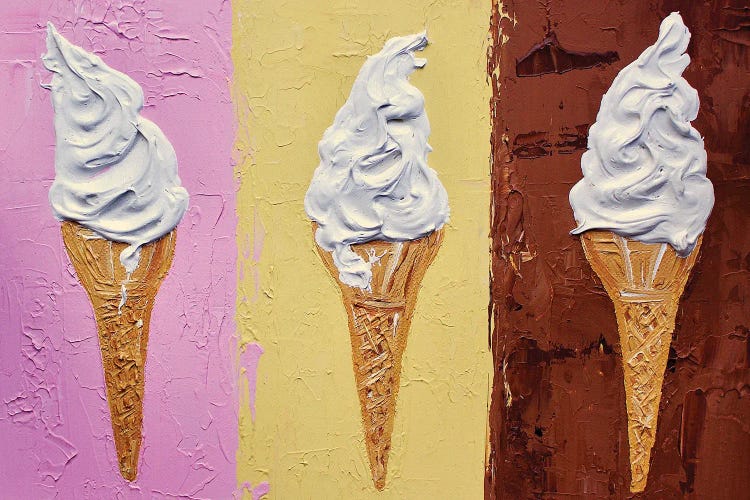 Ice Creams On Neapolitan by Alice Straker wall art