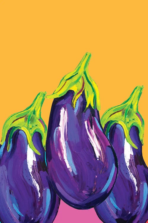 Groovy Aubergines by Alice Straker wall art