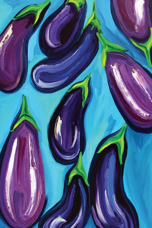 Aubergines Rain by Alice Straker wall art