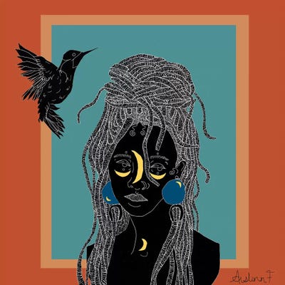 Caged Bird - Orange by Aislinn F canvas print