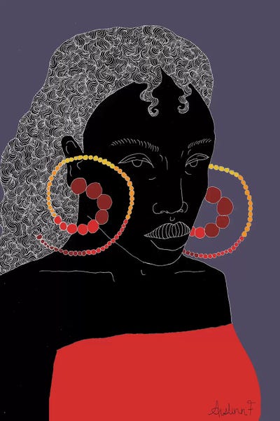 En Attendant - Purple by Aislinn F framed canvas print