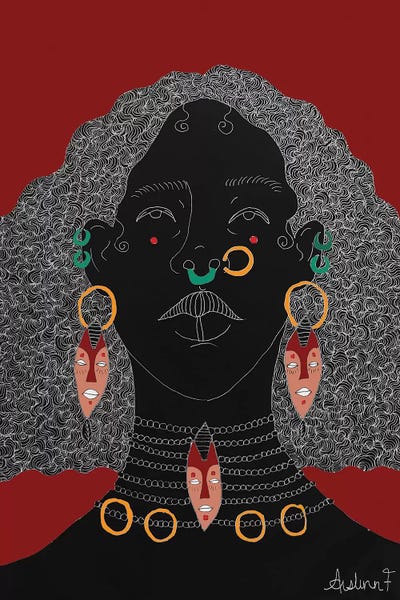 Balanced - Burgundy by Aislinn F framed canvas print