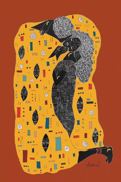 Klimt Noir - Brown by Aislinn F canvas print