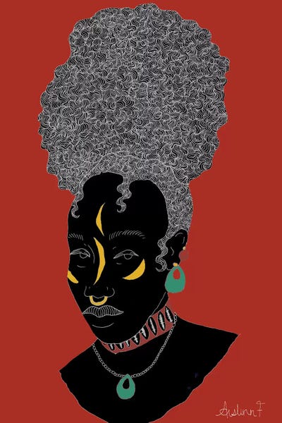 Melancholy - Red by Aislinn F framed canvas print