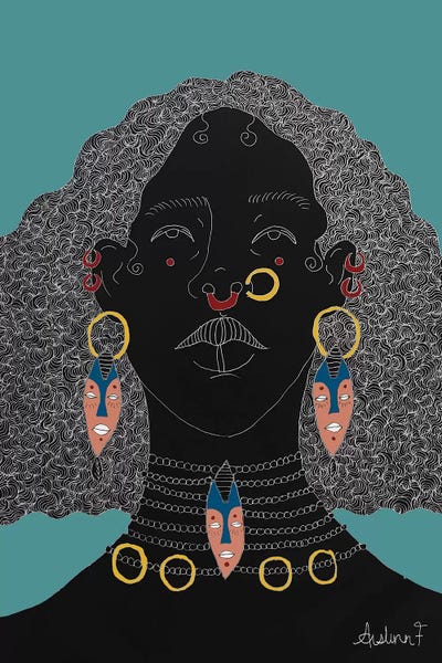 Balanced - Blue by Aislinn F framed canvas print