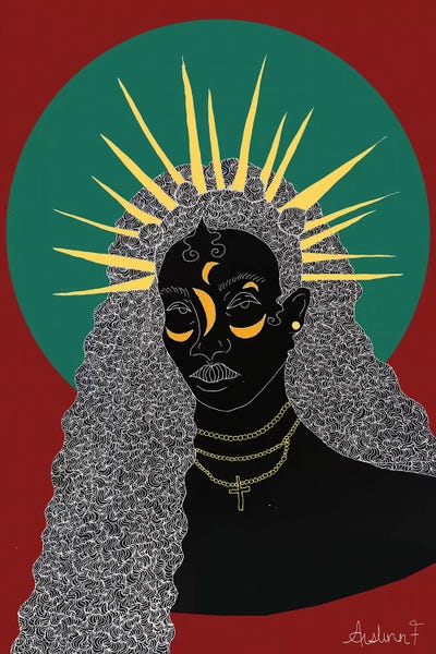 Regality II - Burgundy by Aislinn F framed canvas print