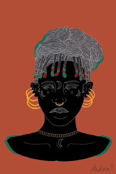 Be Wary - Brown by Aislinn F framed canvas print