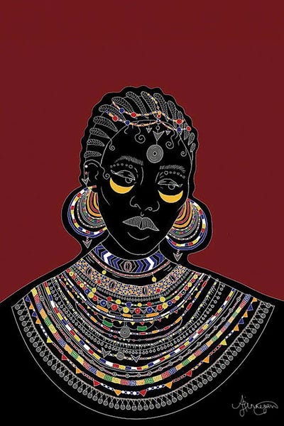 Maasai II by Aislinn F framed canvas print