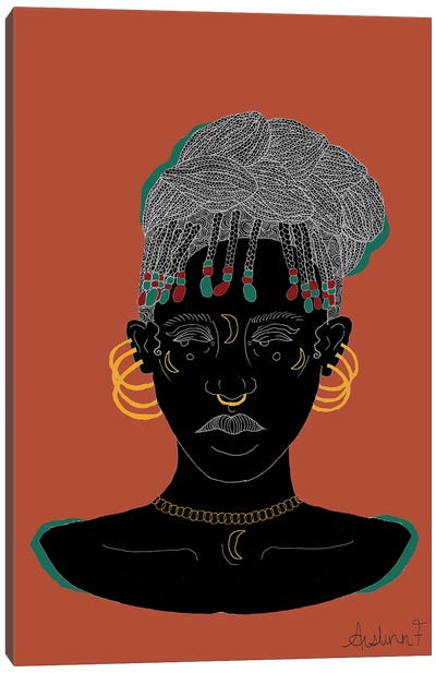 Be Wary - Brown Canvas Art Print - African Culture
