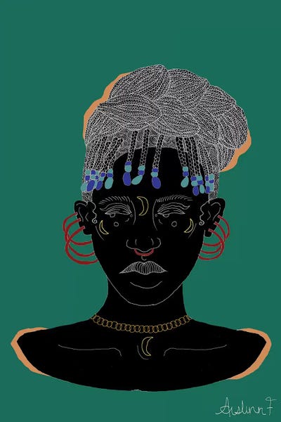 Be Wary - Green by Aislinn F framed canvas print