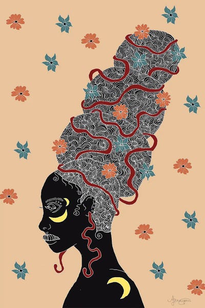 Springtime, Peach by Aislinn F framed canvas print