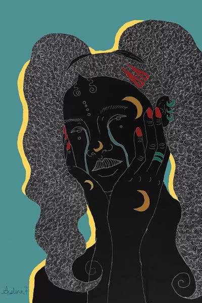 Blues - Blue by Aislinn F framed canvas print