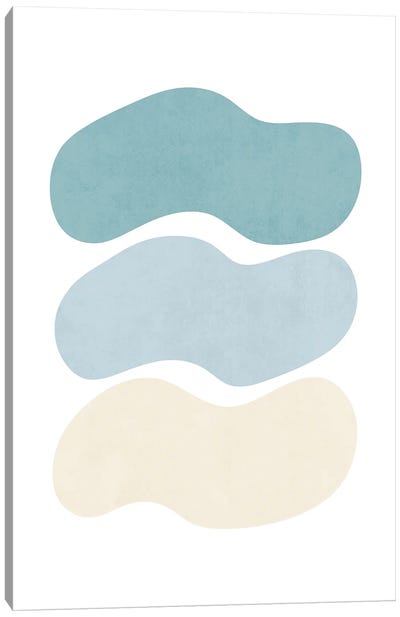 Ocean Shapes XXII Canvas Art Print - The Cut Outs Collection