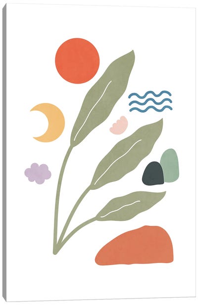 Tropical Foliage Shapes XXIX Canvas Art Print - All Things Matisse