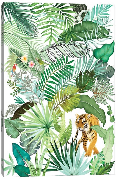 Jungle Tiger IV Canvas Art Print - Tiger Art