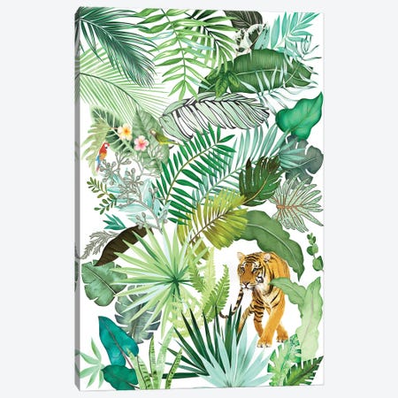 Jungle Tiger IV Canvas Print #AII129} by amini54 Canvas Wall Art