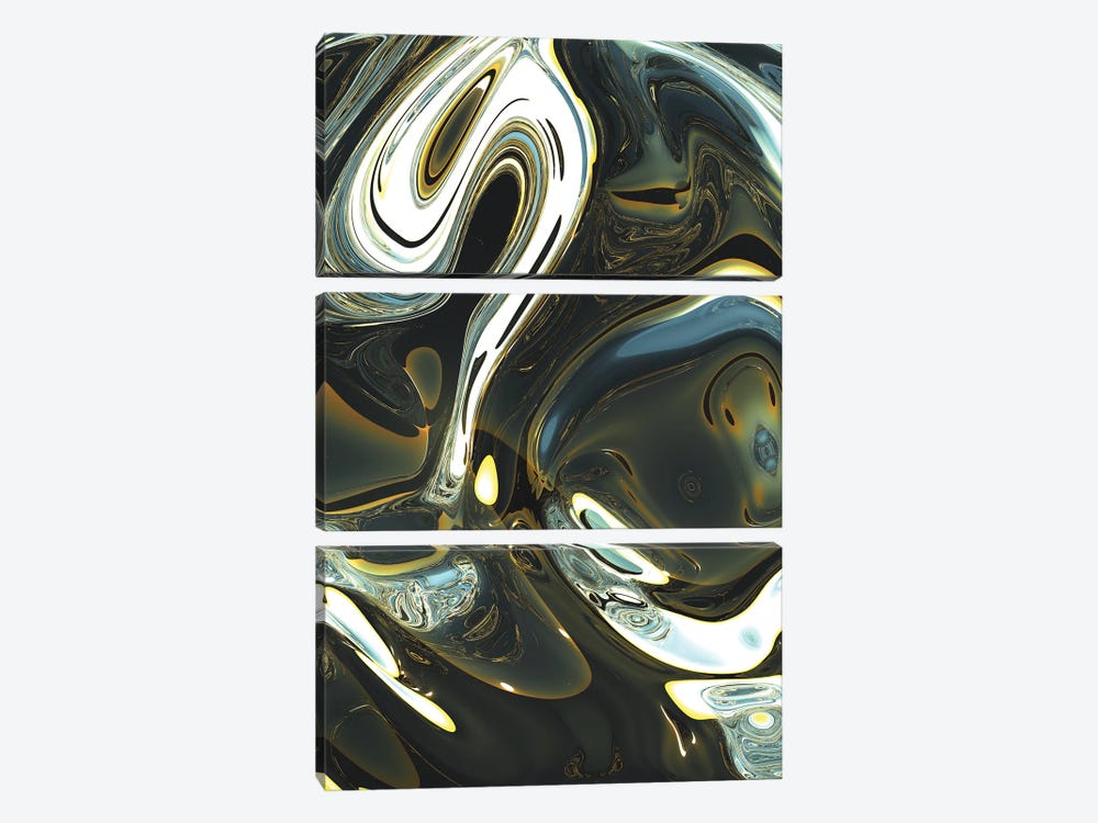 Turbulence III by amini54 3-piece Canvas Art