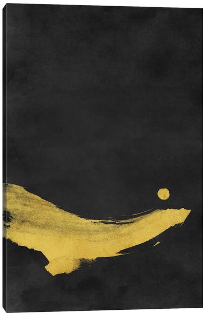 Minimal Landscape Black and Yellow II Canvas Art Print - amini54