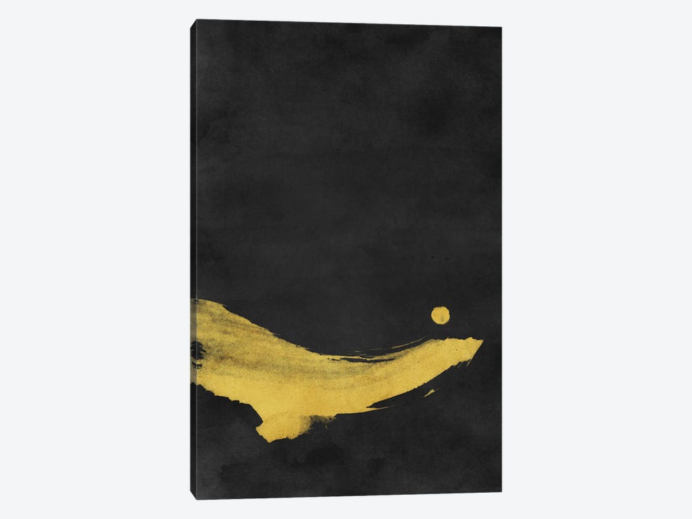 Minimal Landscape Black and Yellow II by amini54 1-piece Canvas Artwork