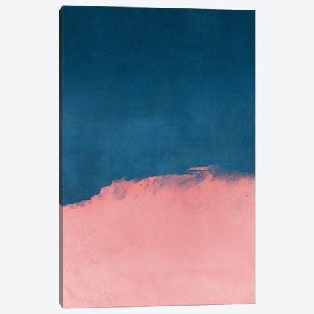 Minimal Landscape Pink and Navy Blue I Canvas Print #AII19} by amini54 Canvas Print