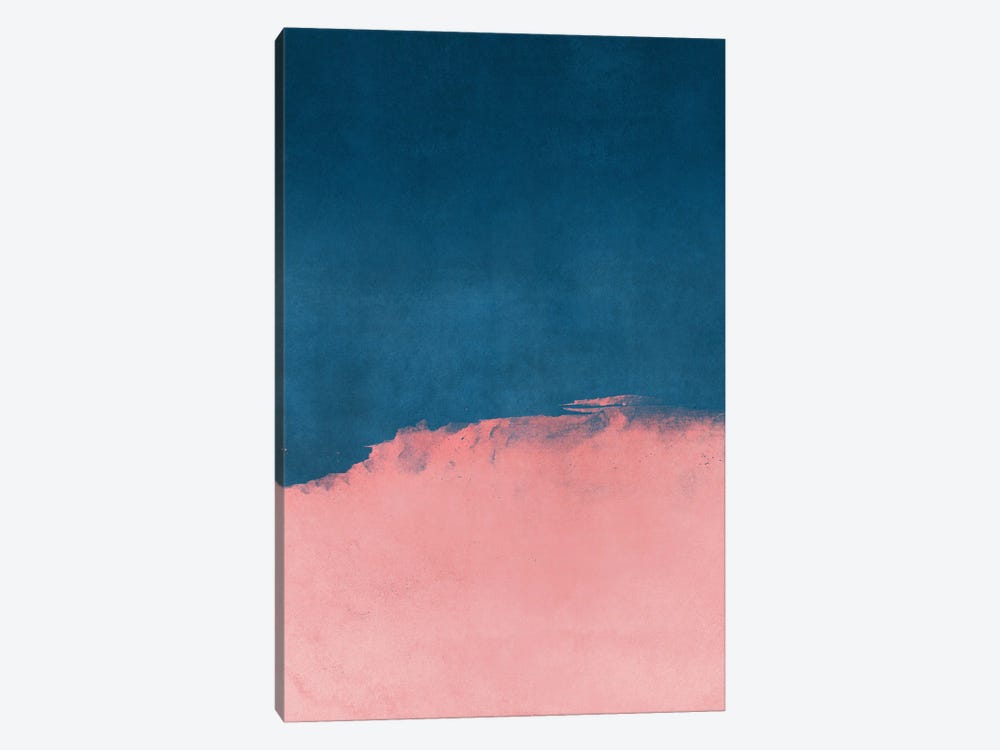 Minimal Landscape Pink and Navy Blue I by amini54 1-piece Canvas Art Print