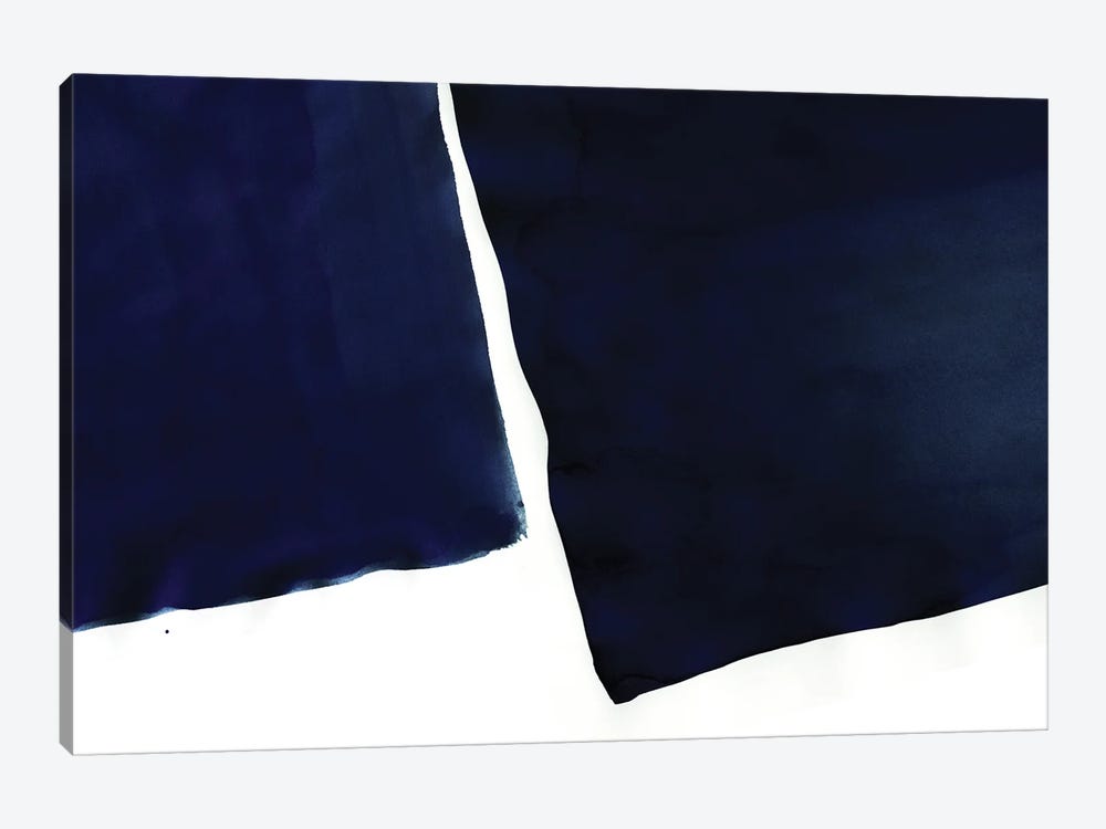 Minimal Navy Blue Abstract I by amini54 1-piece Canvas Art Print