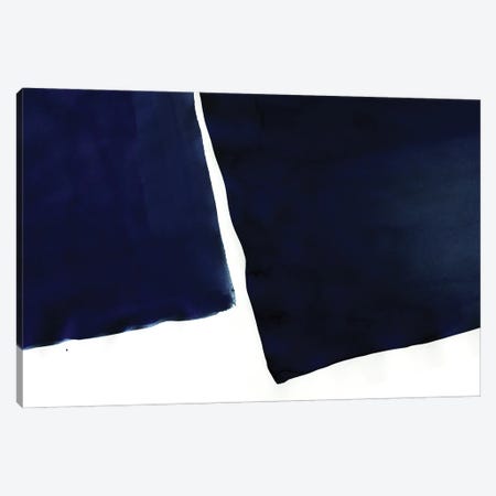 Minimal Navy Blue Abstract I Canvas Print #AII22} by amini54 Canvas Artwork