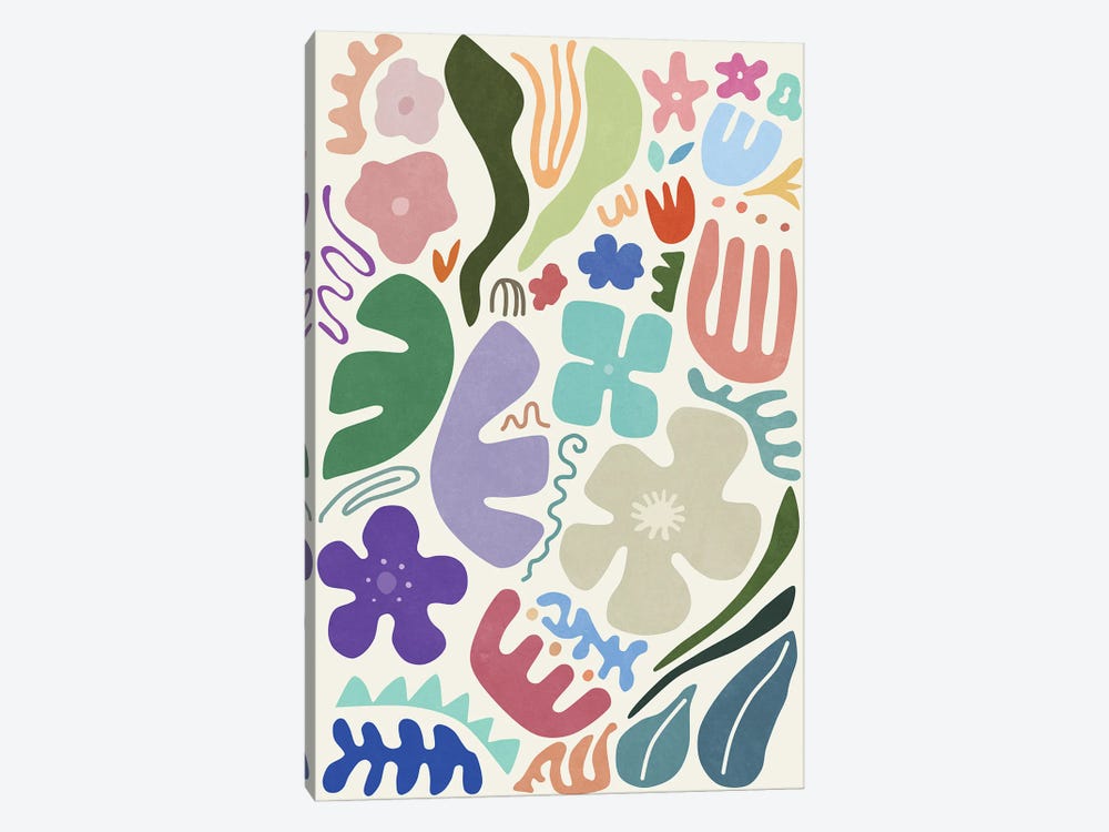 Floral Shapes by amini54 1-piece Art Print