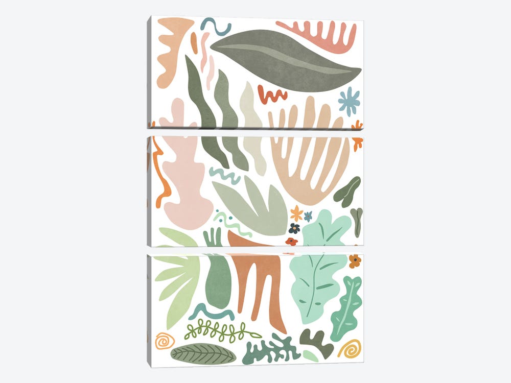 Botanical Color by amini54 3-piece Art Print