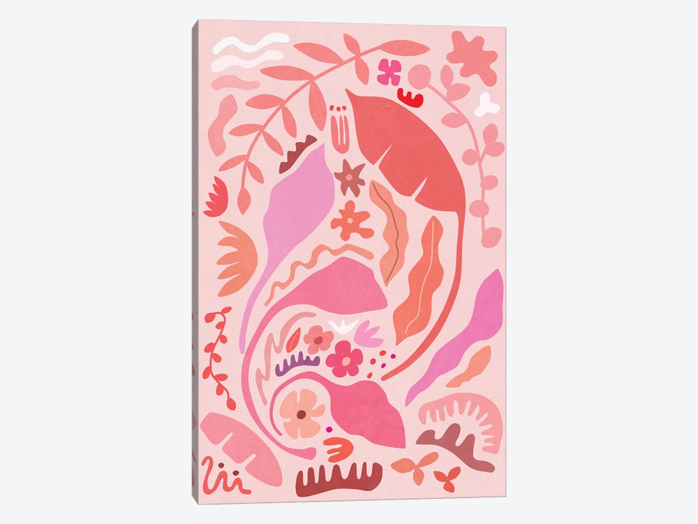 Pink Flora by amini54 1-piece Art Print