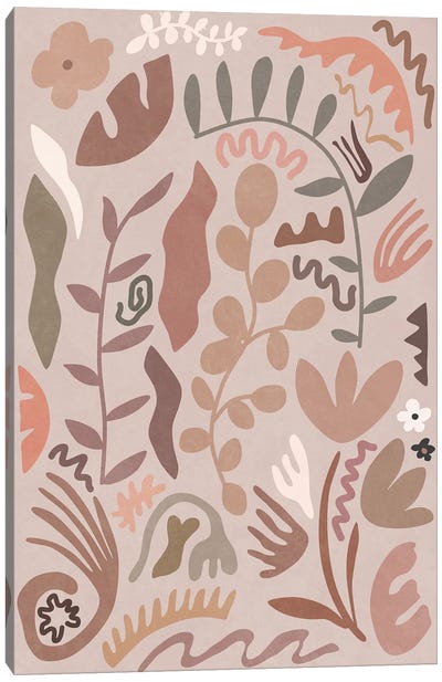Blush Flora III Canvas Art Print - The Cut Outs Collection