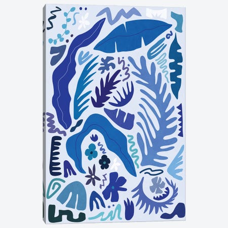 Blue Flora Canvas Print #AII262} by amini54 Canvas Print