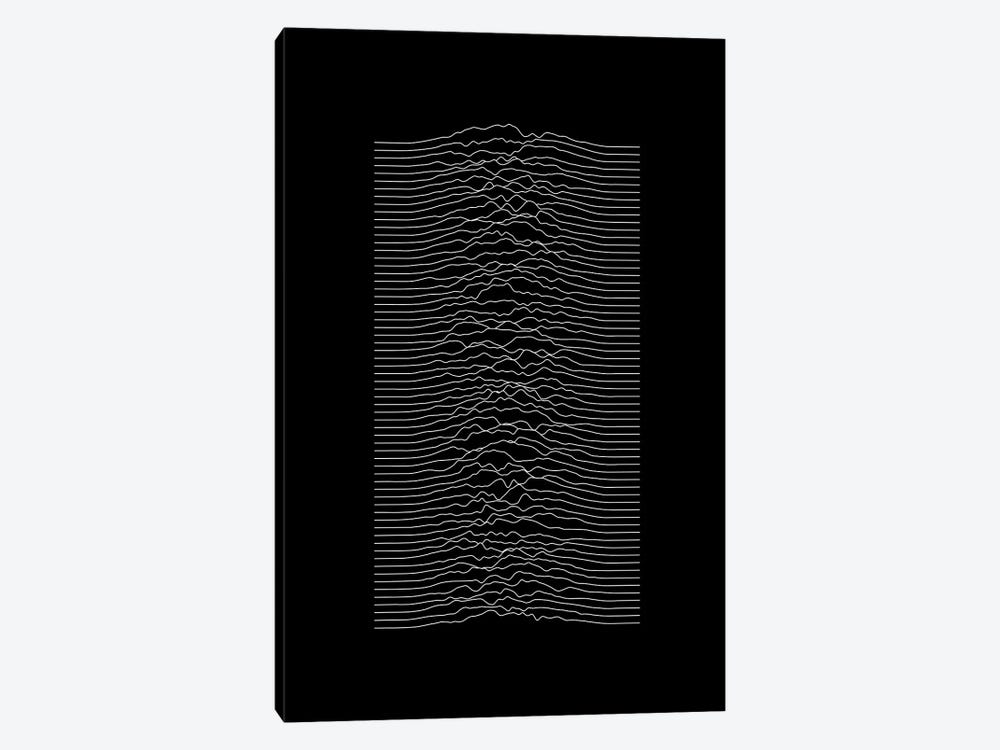Nocturnal Mono Waveform by amini54 1-piece Canvas Wall Art