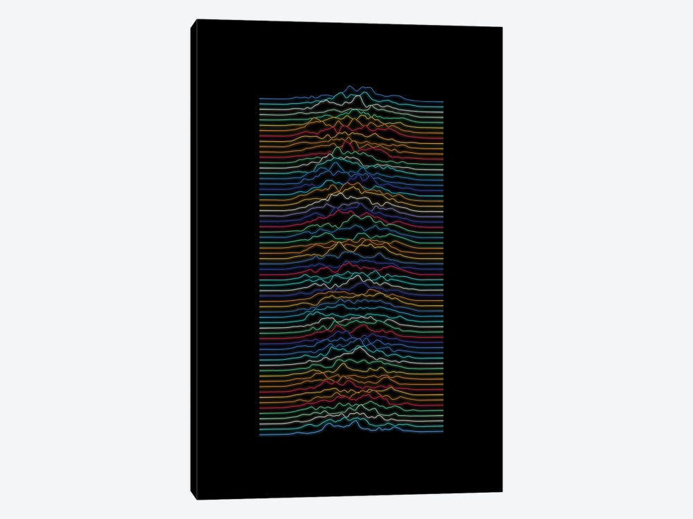 Color Waveform by amini54 1-piece Canvas Art Print