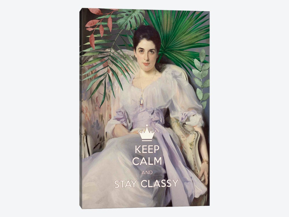 Keep Calm And Stay Classy by amini54 1-piece Canvas Wall Art
