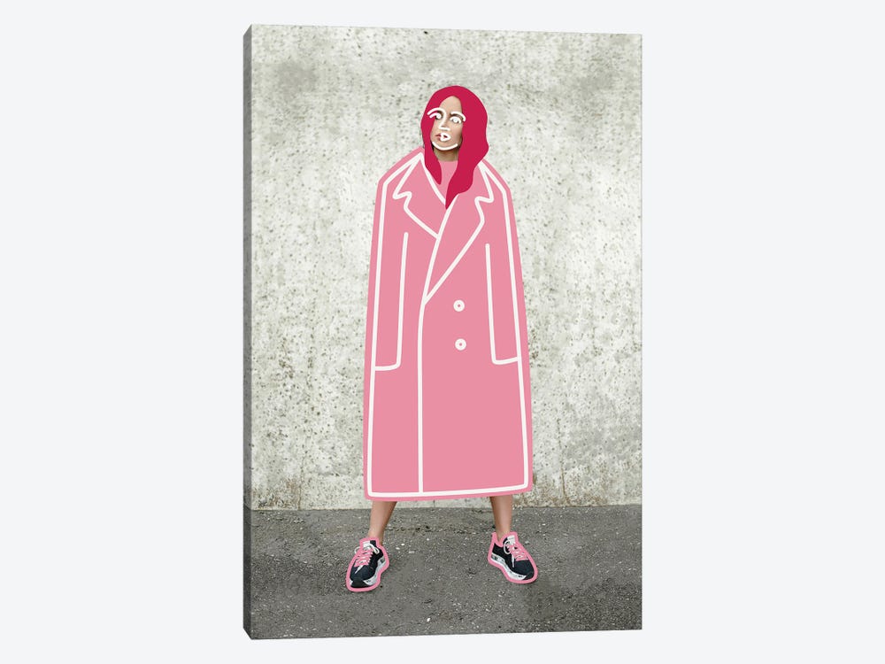 Pink Coat by amini54 1-piece Canvas Art