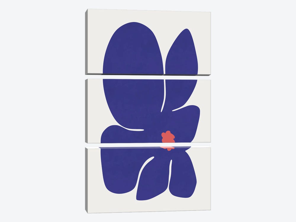 Blue Lily Flower by amini54 3-piece Art Print