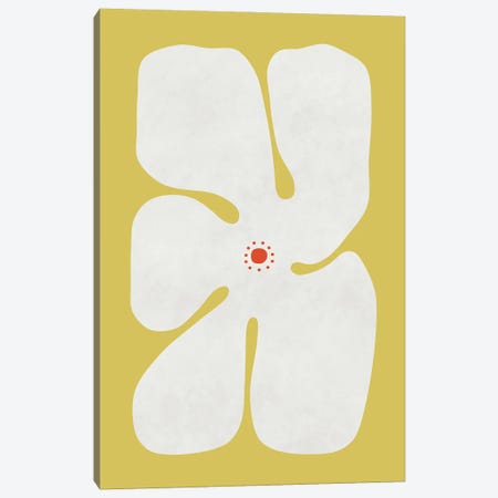 White Poppy Flower Canvas Print #AII307} by amini54 Art Print