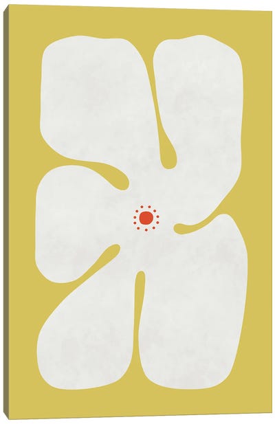White Poppy Flower Canvas Art Print - amini54