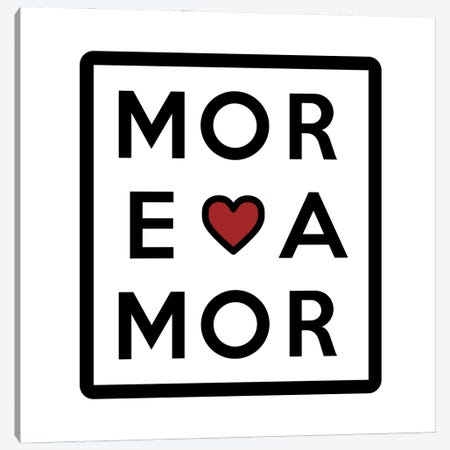 More Amor 3x3 Letter Grid Canvas Print #AII323} by amini54 Canvas Wall Art