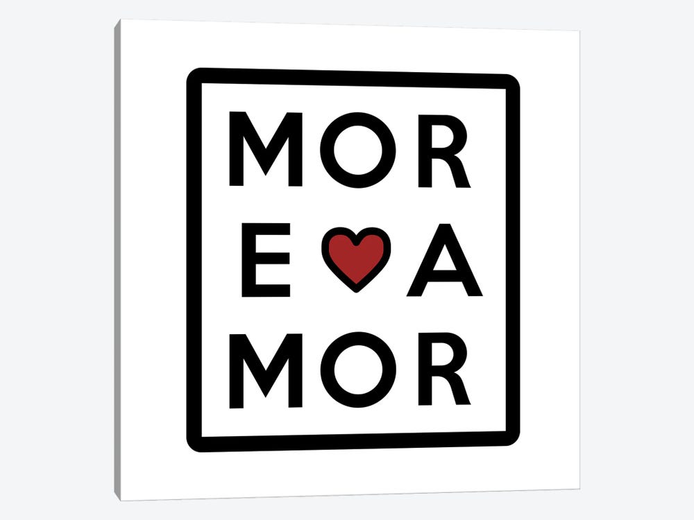 More Amor 3x3 Letter Grid by amini54 1-piece Canvas Print