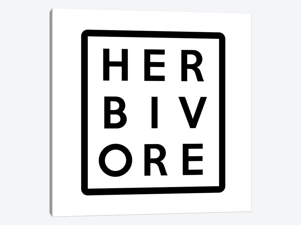 Herbivore 3x3 Letter Grid by amini54 1-piece Canvas Wall Art