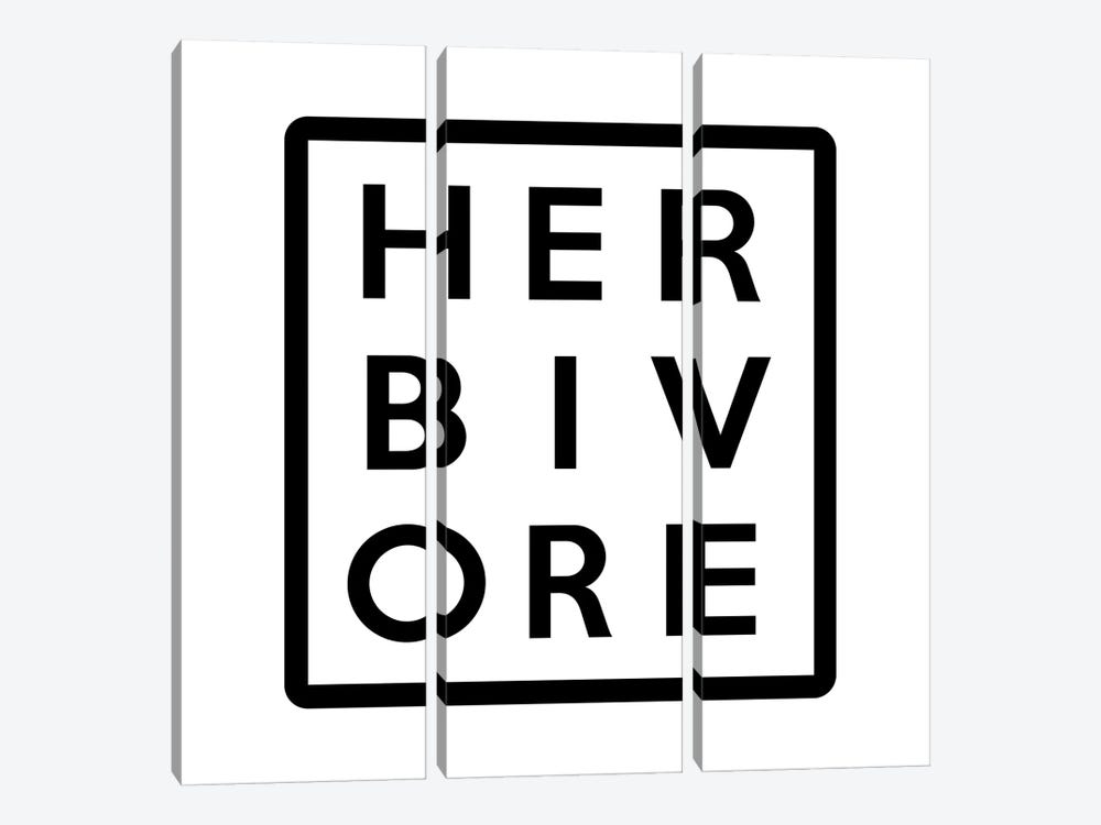 Herbivore 3x3 Letter Grid by amini54 3-piece Canvas Artwork