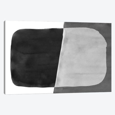 Minimal Black and White Abstract VI Brushstroke Canvas Print #AII47} by amini54 Art Print