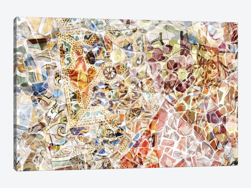 Mosaic of Barcelona IV by amini54 1-piece Canvas Artwork