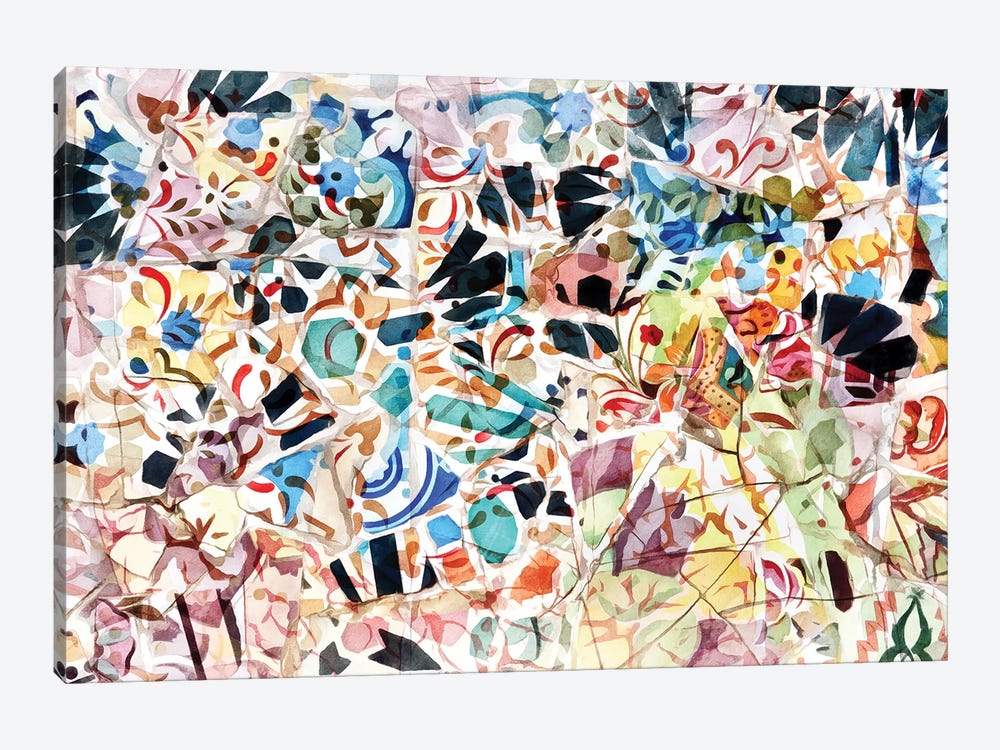 Mosaic of Barcelona VI by amini54 1-piece Canvas Artwork